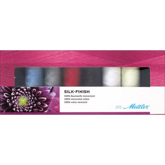 Mettler Silk Finish Cotton thread Gift Pack 8//pkg Invierno